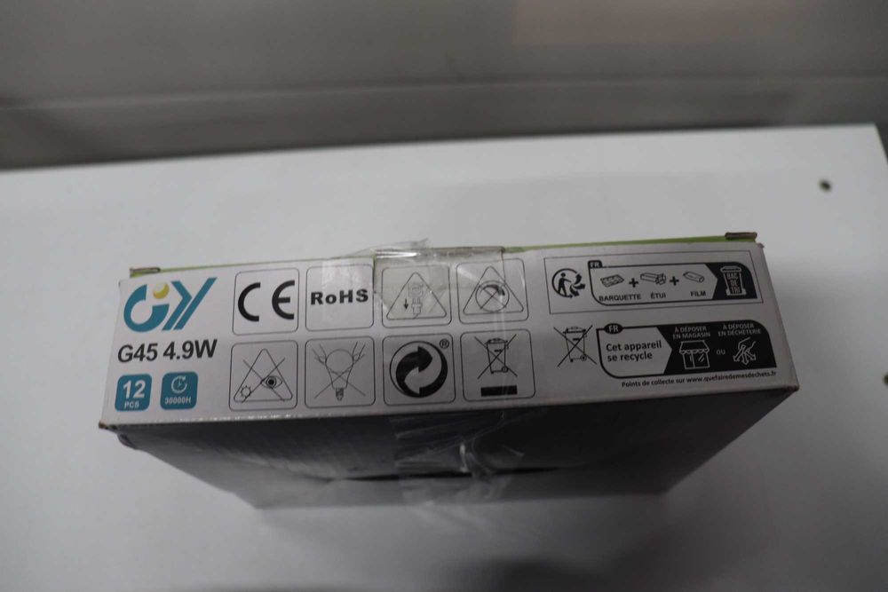 GY E27 LED крушка 4.9W еквивалент 60W, 807lmm 3000K топло бяло, 12броя