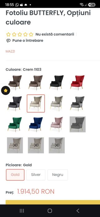 Set fotolii Noi ,Constanta.1800 negociabil pret achizitie a fost 2500