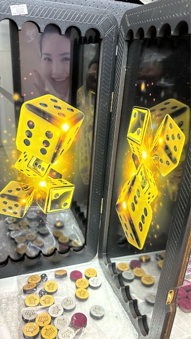 Нарды , ручная работа, стеклянные