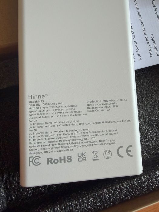 Baterie externa 10.000 mAh