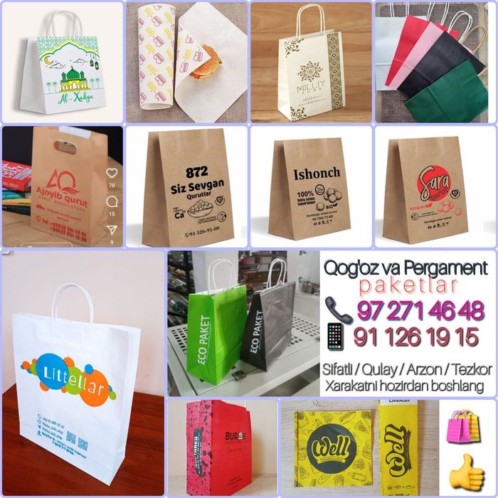 Selofan qoplar bodring, silyos va boshqa qoplar