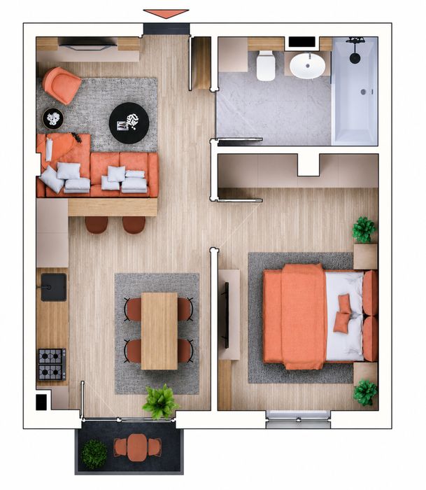 Apartament 42mp Estimo Park Residence