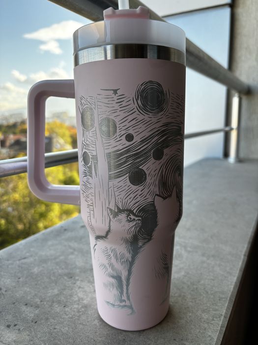 Гравирани Термочаши “Хелоуин” и “Котки в звездна нощ”