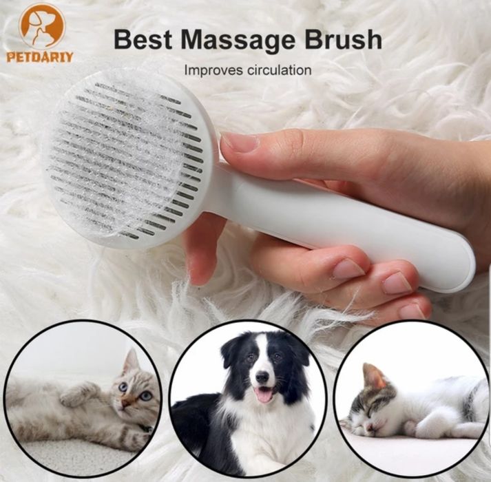 Perie,pieptan pentru ingrijire animale pisici caini cu autocuratare