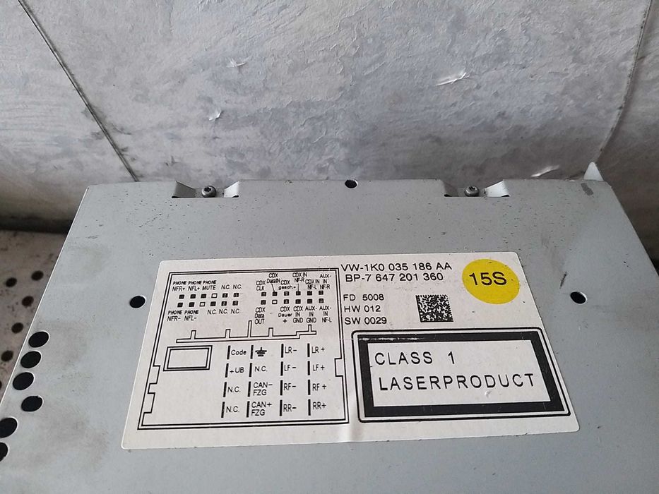 Radio cd player vw golf 6 5k 1k0035186aa