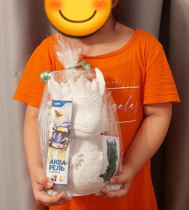 Раскраска копилка из гипса