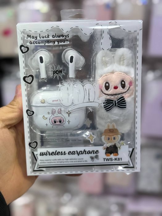 Наушники беспроводные детские подарочный набор Лабубу Labubu