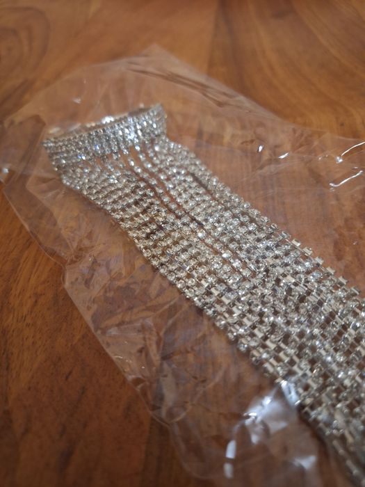 Accesoriu pentru coadă de cal, clip cu ciucuri, argintiu