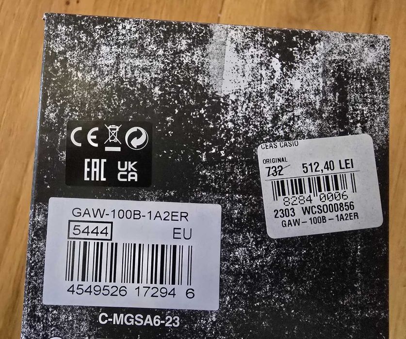 Ceas G-SHOCK Casio Tough Solar 100B-1A2ER