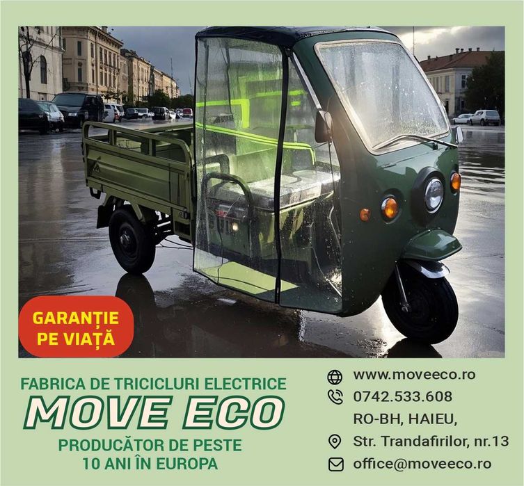 FARA PERMIS - Triciclu electric omologat limitat 25 km/h MoveEco