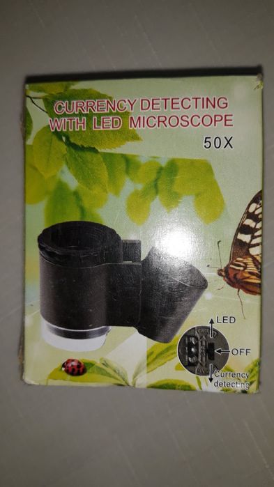 Преносим микроскоп с LED и UV светлина осветление и 50Х увеличение