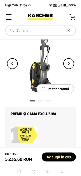 Aparat de spălat cu presiune Profesional Karcher 5-15c 200bariMax