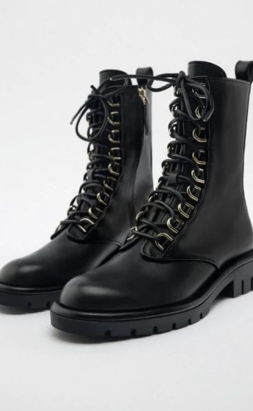 Боти от естествена кожа ZARA нови