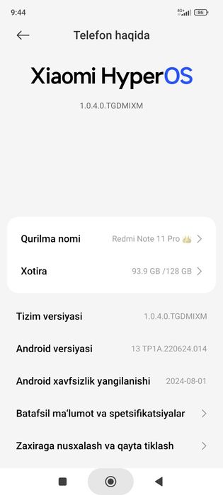 Redmi Note 11 Pro (8-128)