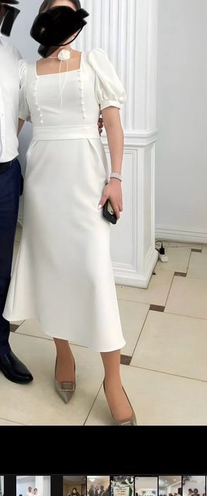 белое красивое платье