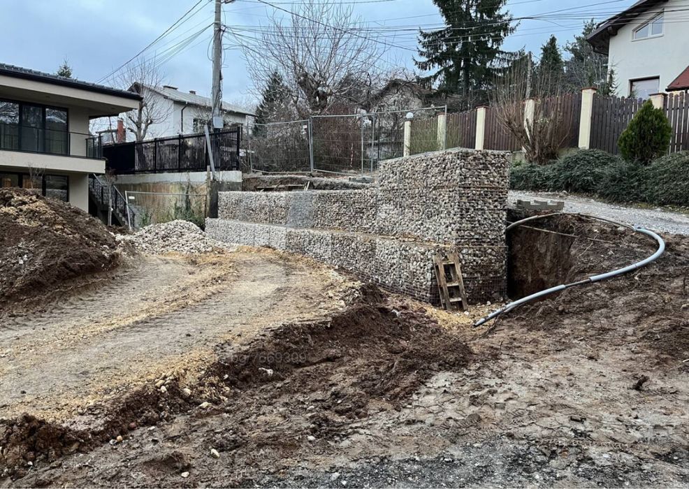 Огради, Габиони, Подпорни стени