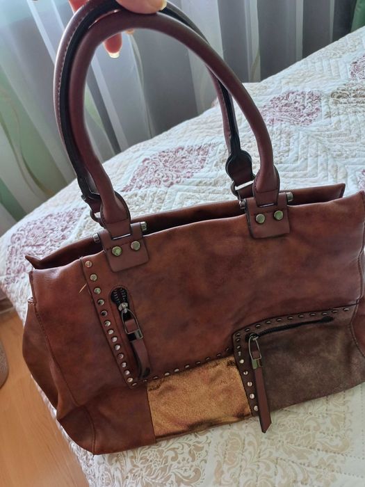 Чанта, естествена кожа, чисто нова
