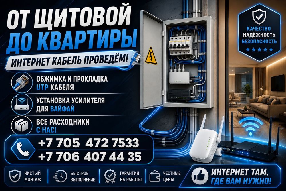 Проводим интернет кабель до квартиры