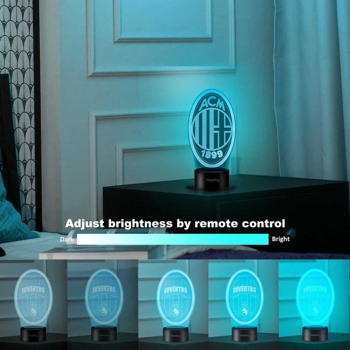 AC Milan 3D LED лампа с дистанционно