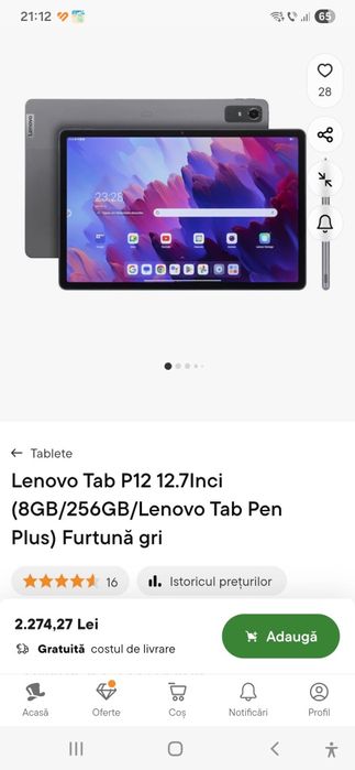 Vind 2 tablete Lenovo Tab Pen ,12.7 inci și xiaomi  Pad7 11,2