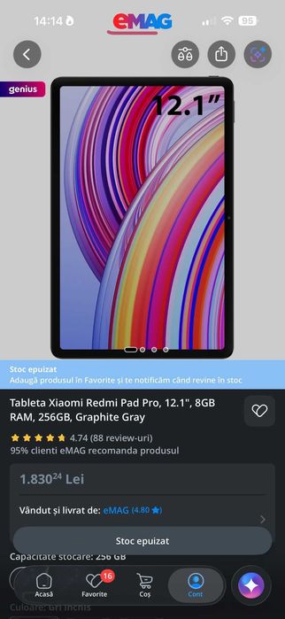 Tableta Model Xiamo Redmi pad pro  250 GB 12,1 inch 8 GB RAM