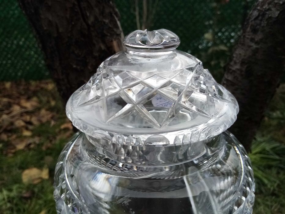 Огромна кристална ваза винтидж