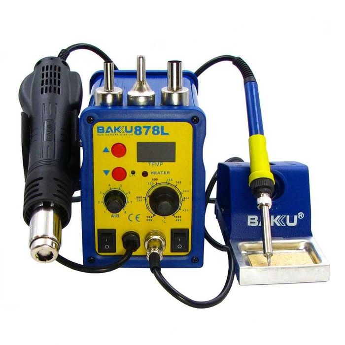 Станция за запояване BAKU BK878L горещ въздух, дигитален дисплей