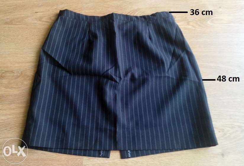 Costum 3 piese negru cu dungi albe M - dama