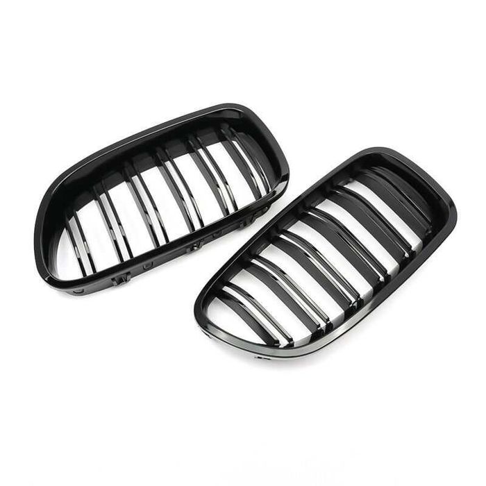 Решетки Бъбреци Двойни М Черен Гланц за БМВ BMW 5 серия F10 F11 2010+