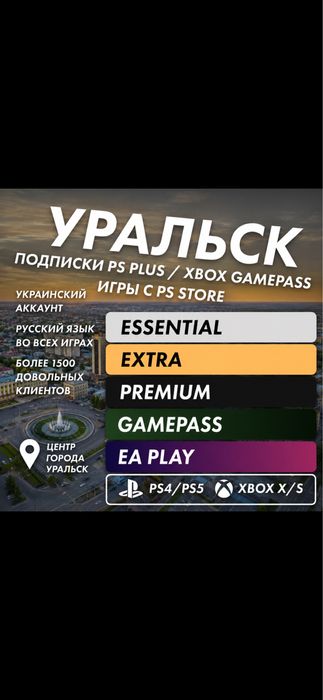 Самые дешёвые цены на подписки PS PLUS  в Уральске! PS4 PS5