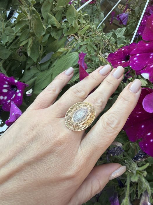 Inel aur 14 K cu pietre
