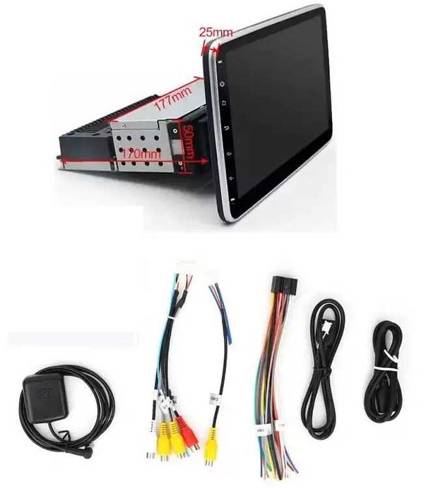 Универсална 1DIN 10.1" 360" flip Android Мултимедия/Навигация