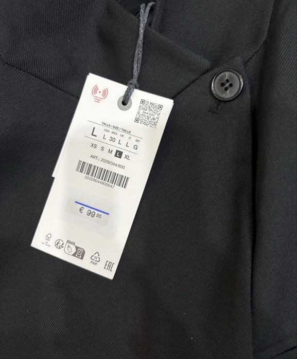 Blazer cu amestec de lana L Zara