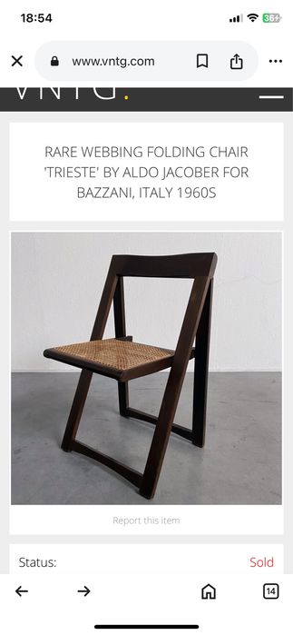 Сгъваем стол / ALDO JACOBER / 60-те