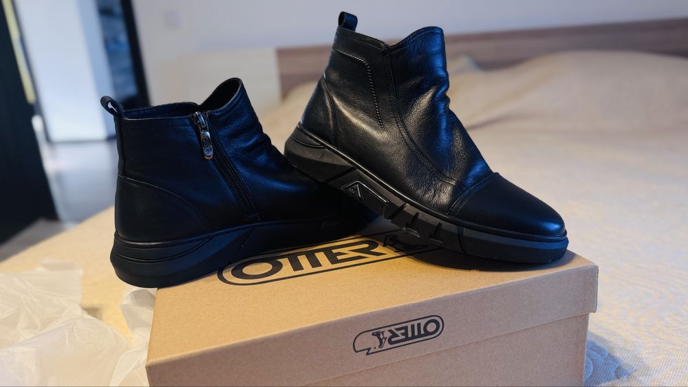 Ghete de barbat, imblanite, din piele naturala Other