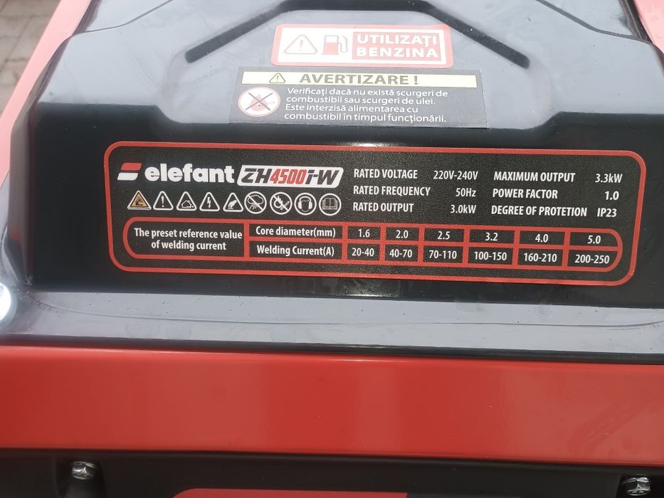 Generator 3.3 kw cu invertor de sudura  de inchiriat-150 lei/zi