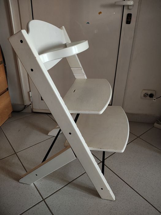 Scaun copil Treppy lemn alb - regalbil