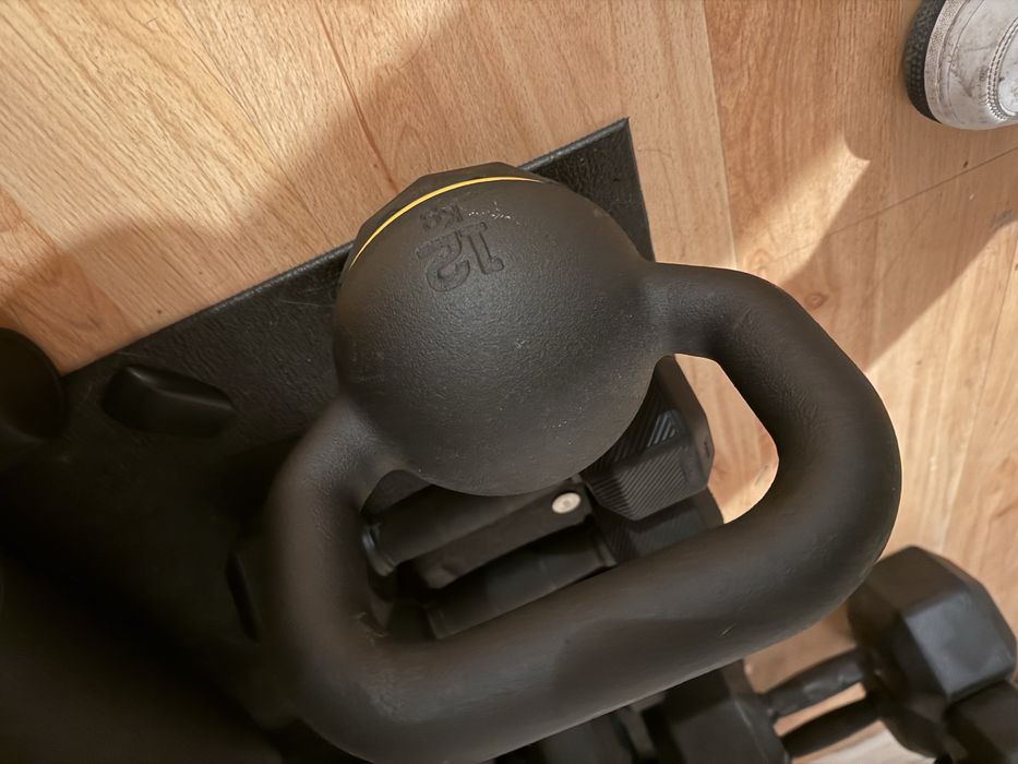 Set greutati si banca pentru acasa, banca, haltere, kettlebell