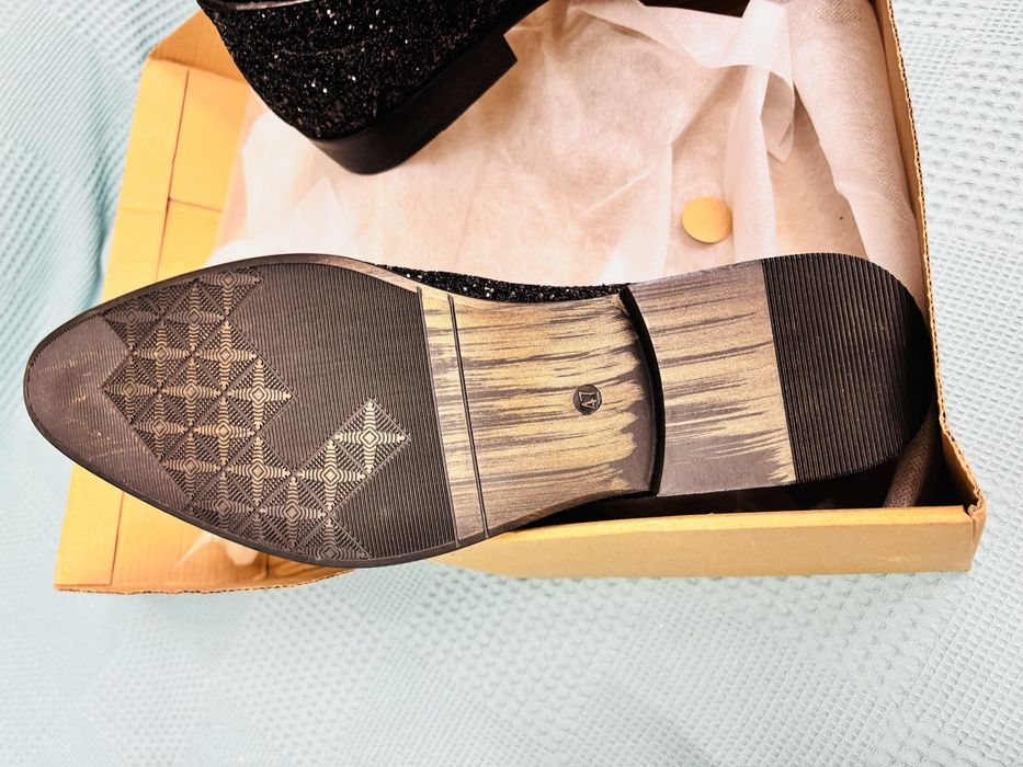 Туфли вечерние, черны с блеском