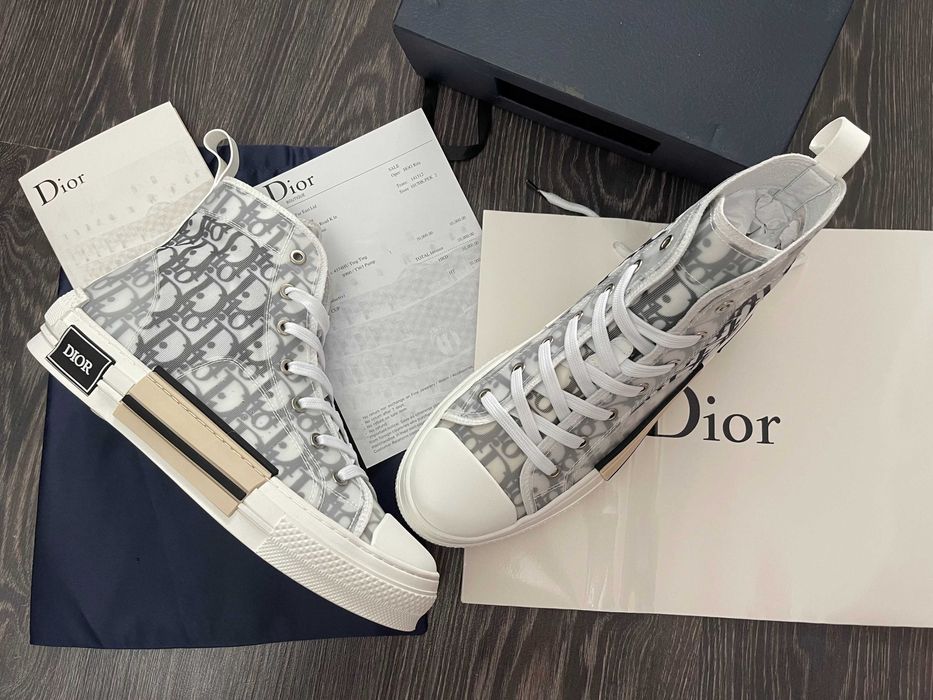 Adidasi D I O R Essentials B23 HIGH-TOP Tenesi Premium din Piele NOI