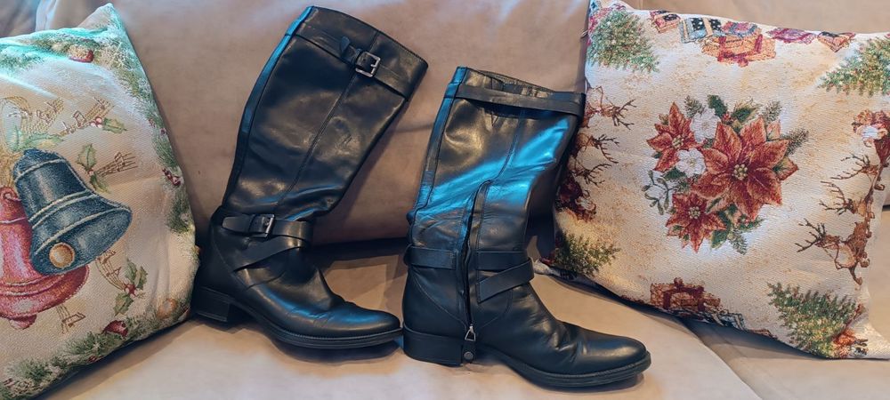 Дамски ботуши естествена кожа Geox