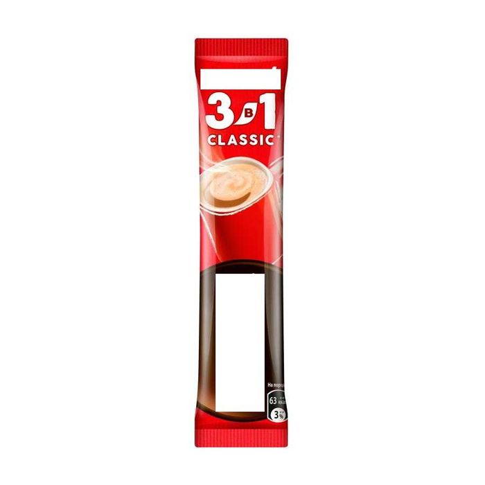 Линия фасовки и упаковки кофе 3 в 1 в пакет