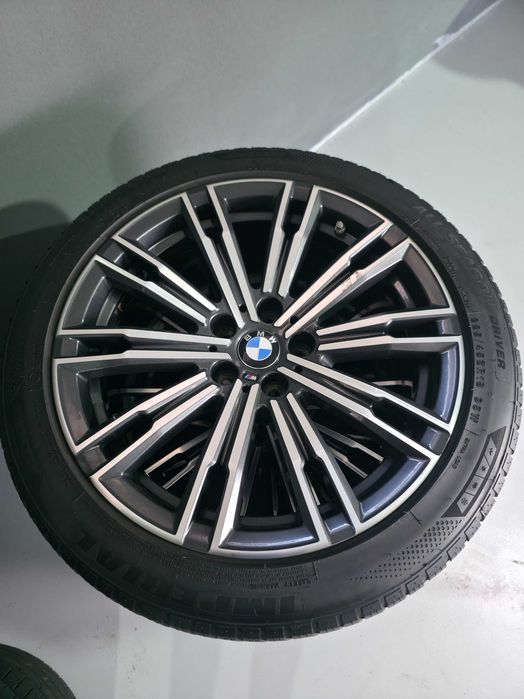 4 Roti Jante + Anvelope M+S 4Sezoane - 225/45/18 5x112 - OEM BMW Seria 3 G20 G21 / Seria 4 G22 - M-Pack + Senzori Presiune OEM BMW !