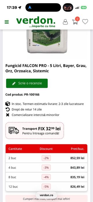 Falcon pro fungicid