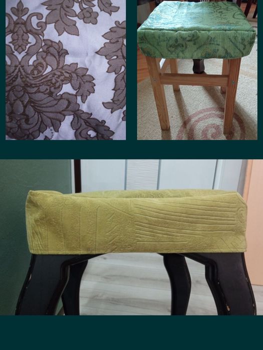 Табуретки , шторы покрывало