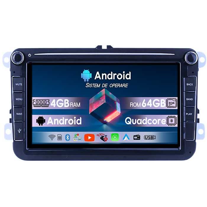Navigatie VW Caddy 2004-2014, 4GB RAM/64GB ROM, Android 14