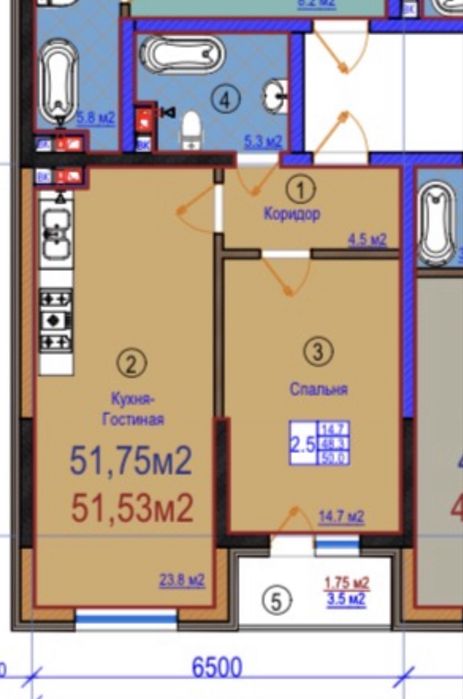 Продам квартиру в ЖК Buta Mirai