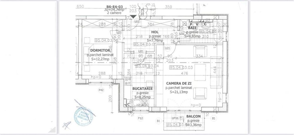 Apartament total decomandat 2 camere cu balcon deschis în Avangarden3