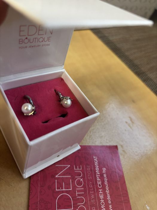 Обеци - перла и сребро