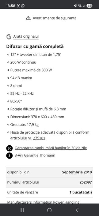 Boxe behringer   VP1220